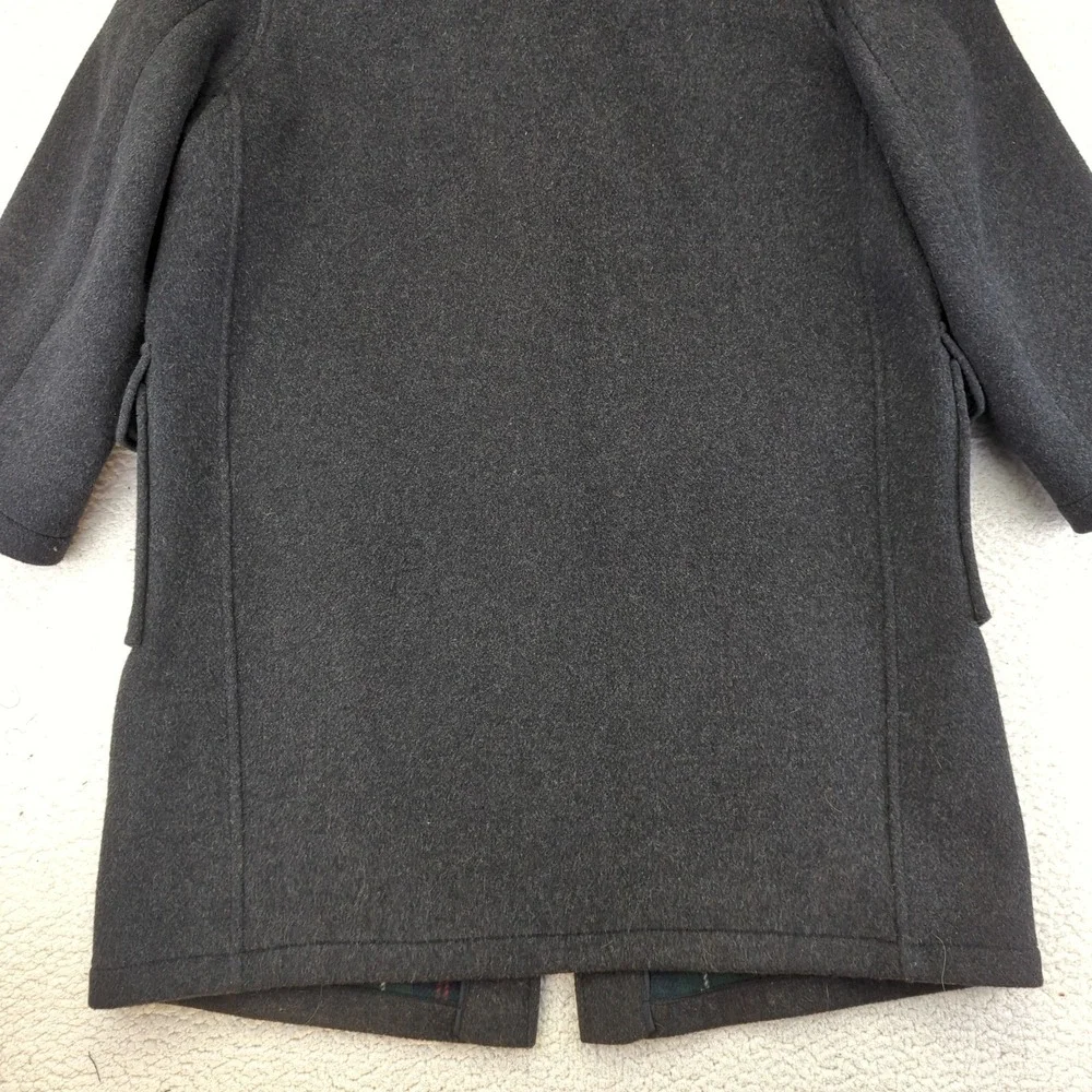 Monty Coat Men's Wool Blend Plaid‎ Lined Duffle Coat Size 48 Made in England
